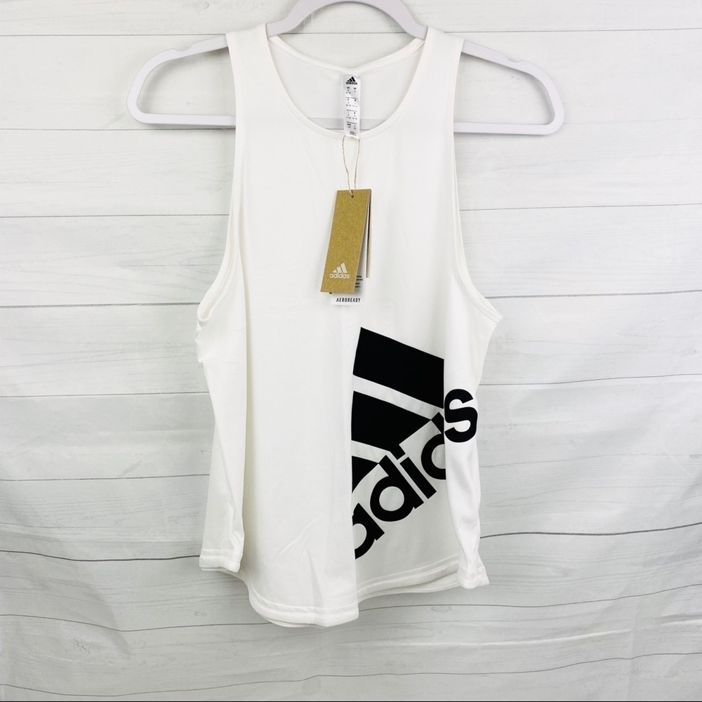 Adidas| Women’s white/ Black Muscle Top - Picture 2 of 7